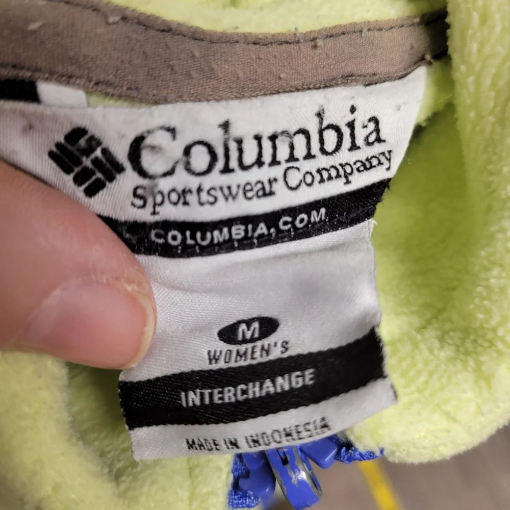 COLUMBIA WOMEN'S YELLOW FLEECE INTERCHANGE LINER JACKET FULL ZIP SIZE‎ MEDIUM